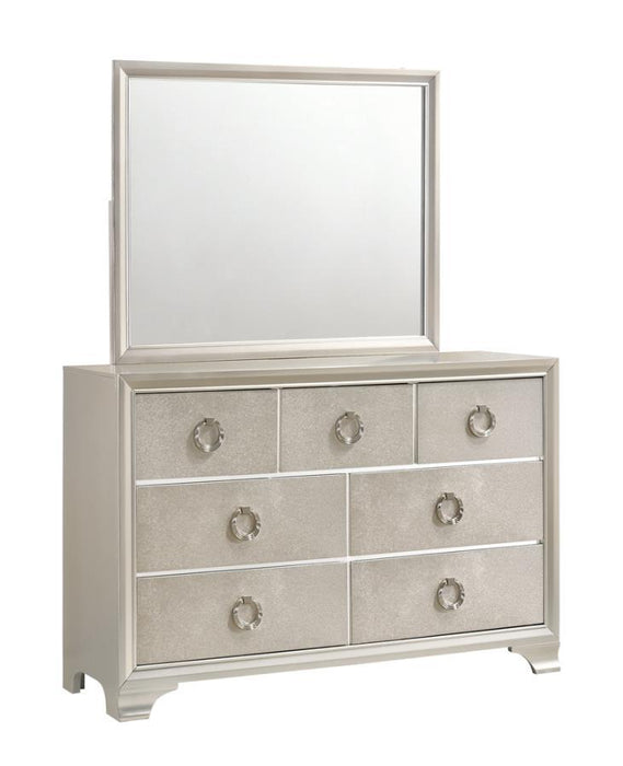 Salford - Rectangular Dresser Mirror - Metallic Sterling Sacramento Furniture Store Furniture store in Sacramento