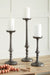 Eravell - Pewter Finish - Candle Holder Set (Set of 3) Sacramento Furniture Store Furniture store in Sacramento