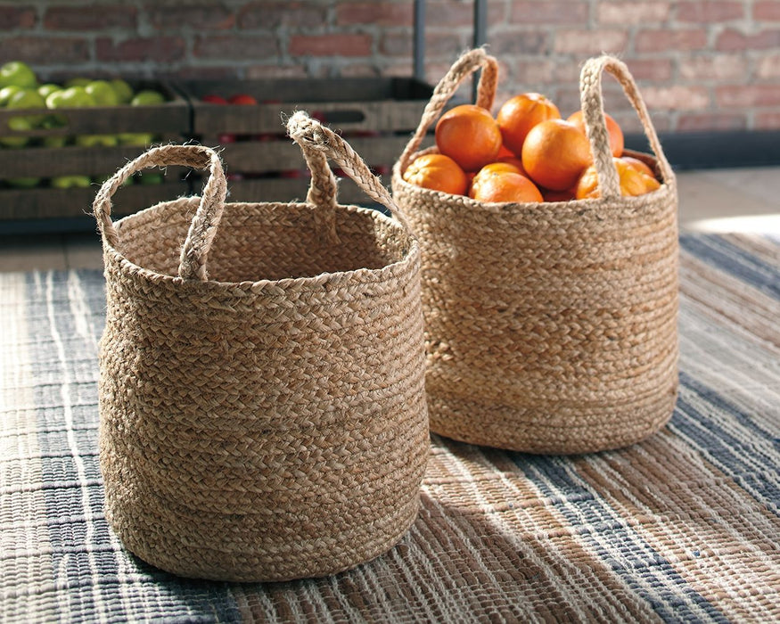 Brayton - Natural - Basket Set (Set of 2) Sacramento Furniture Store Furniture store in Sacramento