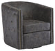 Brentlow - Distressed Black - Swivel Chair Sacramento Furniture Store Furniture store in Sacramento