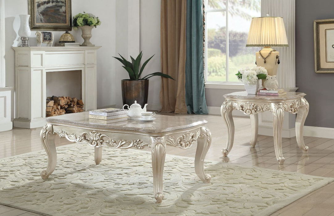 Gorsedd - Coffee Table - Marble & Antique White Sacramento Furniture Store Furniture store in Sacramento