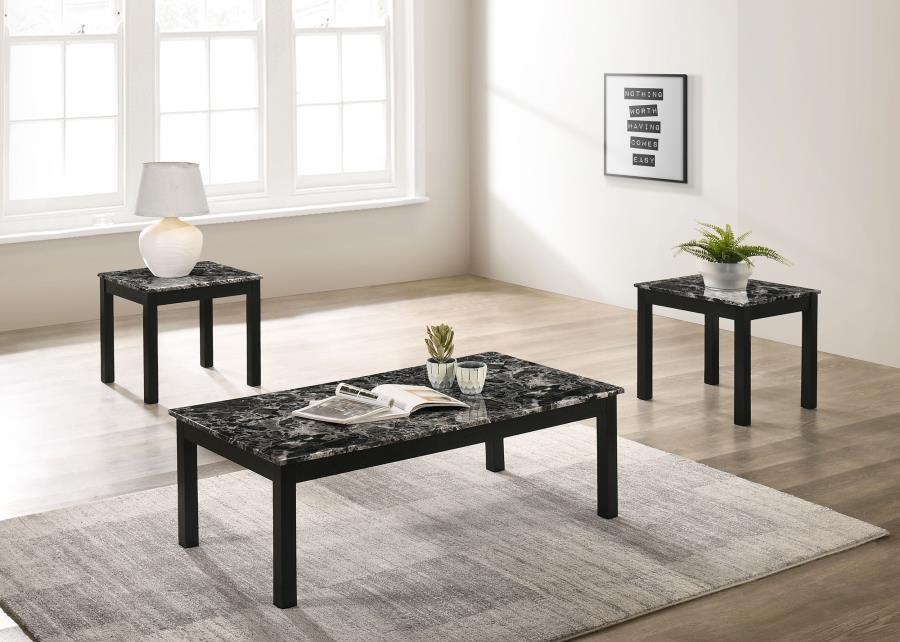 Bates - Faux Marble 3-Piece Occasional Table Set