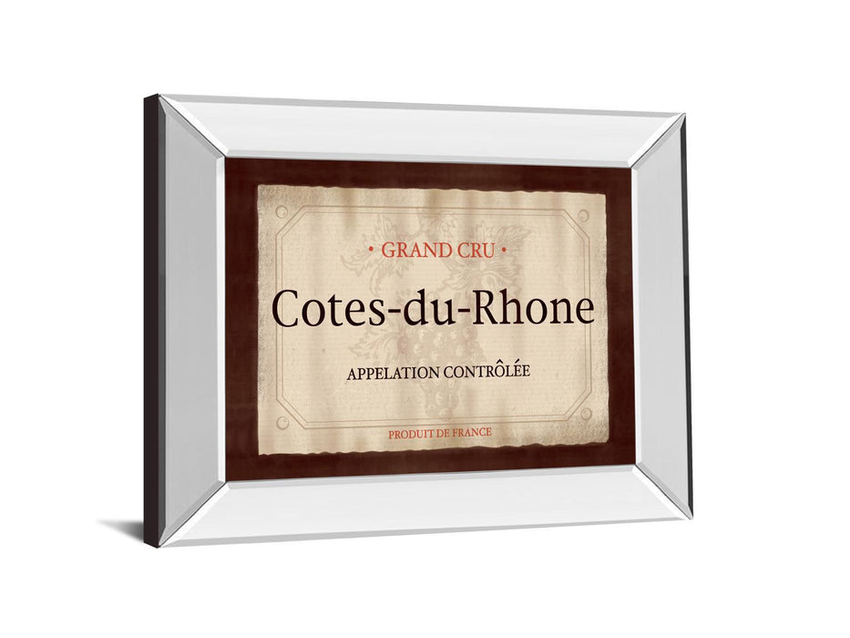 Cote Du Rhone By Paola Viveiros - Mirror Framed Print Wall Art - White