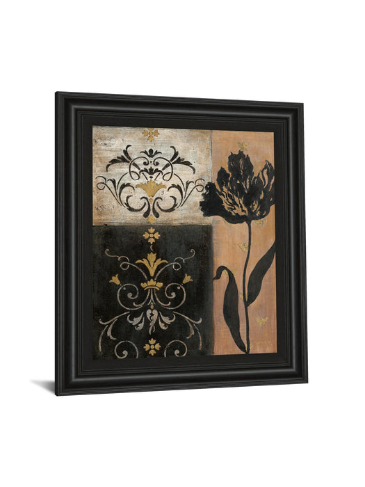 Tulip Silhouette By Tava Studio - Framed Print Wall Art - Black