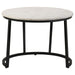 Miguel - Round Accent Table With Marble Top - White And Black Sacramento Furniture Store Furniture store in Sacramento