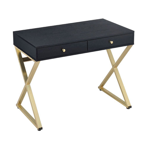 Coleen - Desk - Black & Brass Sacramento Furniture Store Furniture store in Sacramento