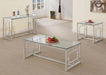 Merced - Rectangle Glass Top Coffee Table - Nickel Sacramento Furniture Store Furniture store in Sacramento