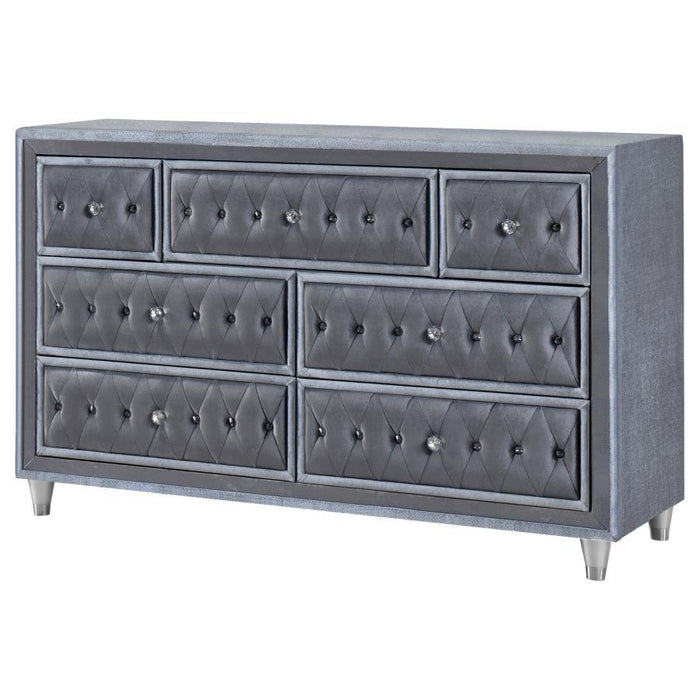 Antonella - 7-Drawer Upholstered Dresser Sacramento Furniture Store Furniture store in Sacramento