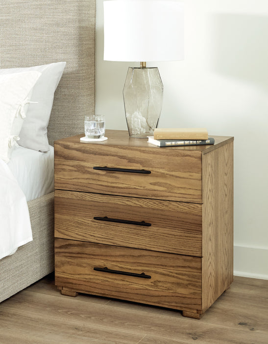 Dakmore - Brown - Three Drawer Night Stand Sacramento Furniture Store Furniture store in Sacramento