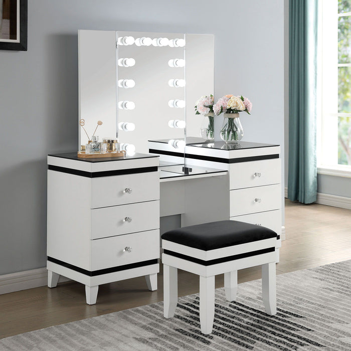 Madonna - Vanity Set - White Sacramento Furniture Store Furniture store in Sacramento