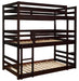 Sandler - Twin Triple Bunk Bed - Cappuccino Sacramento Furniture Store Furniture store in Sacramento