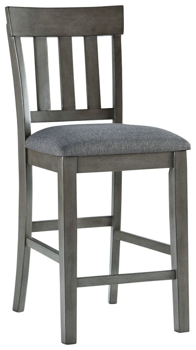 Hallanden - Black / Gray - Upholstered Barstool (Set of 2) Sacramento Furniture Store Furniture store in Sacramento