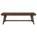 Reynolds - Rectangular Trestle Base Dining Bench - Brown Oak Sacramento Furniture Store Furniture store in Sacramento