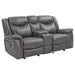 Conrad - Upholstered Motion Loveseat - Cool Gray Sacramento Furniture Store Furniture store in Sacramento