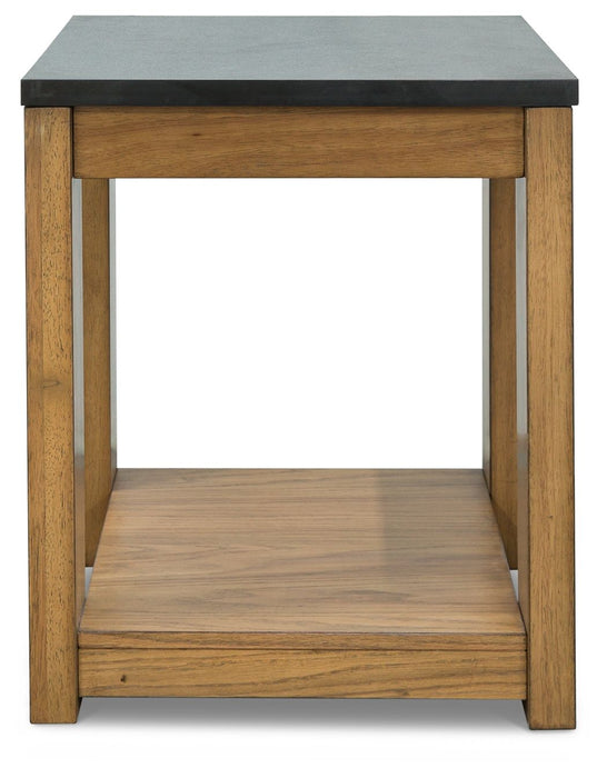 Quentina - Light Brown / Black - Rectangular End Table Sacramento Furniture Store Furniture store in Sacramento