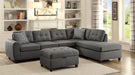 Stonenesse - Upholstered Tufted Sectional With Storage Ottoman - Gray Sacramento Furniture Store Furniture store in Sacramento