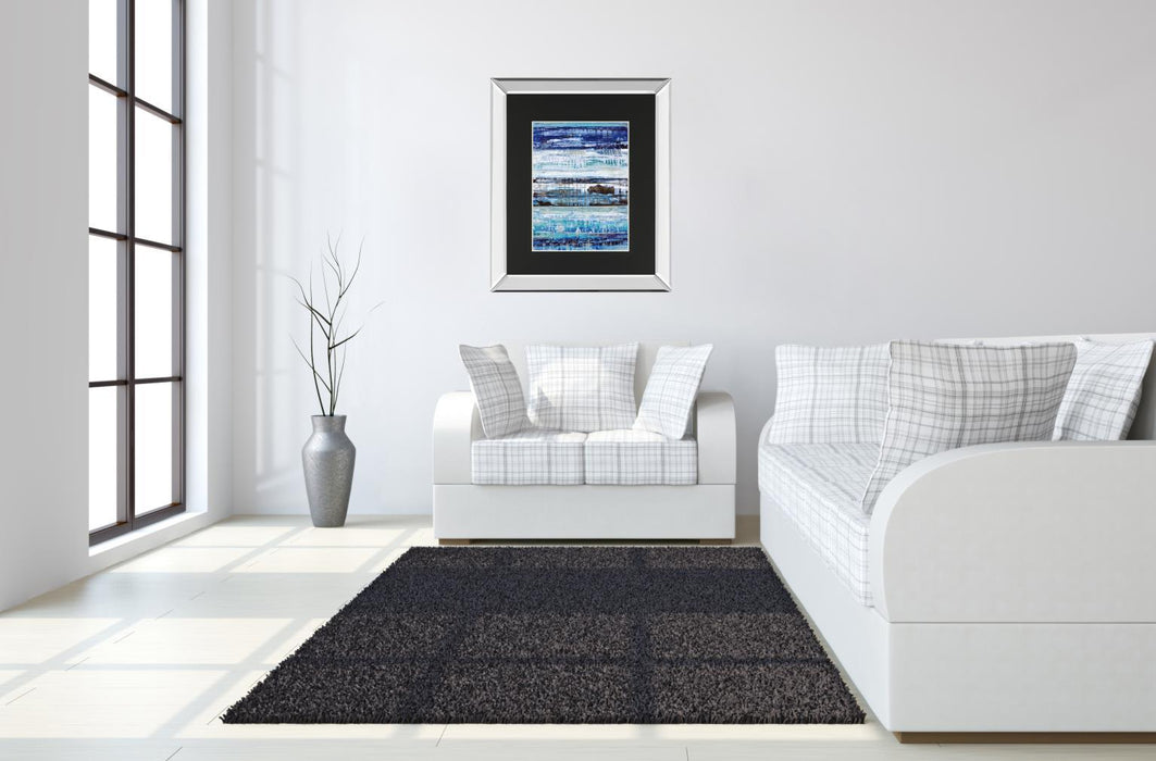 Cloud Rush By Hilario Gutierrez Mirrored Frame - Blue