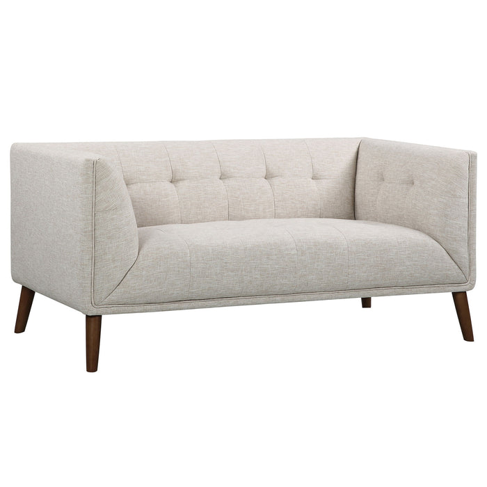 Hudson - Mid-Century Button - Tufted Loveseat