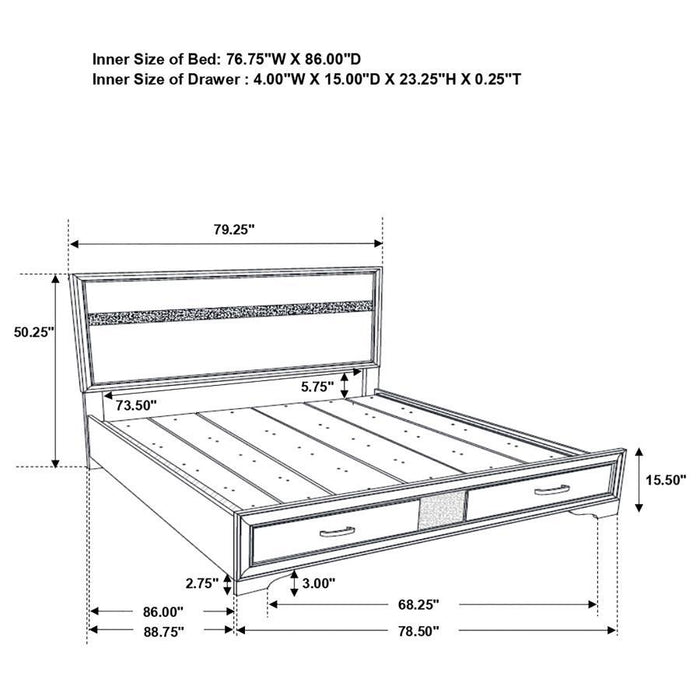 Miranda - 2-Drawer Storage Bed Sacramento Furniture Store Furniture store in Sacramento