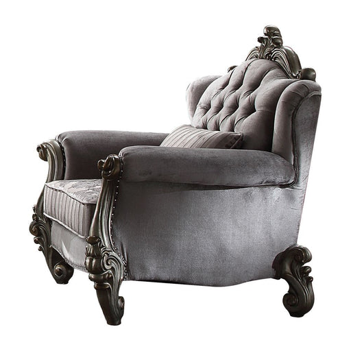 Versailles - Chair - Velvet & Antique Platinum - 46" Sacramento Furniture Store Furniture store in Sacramento