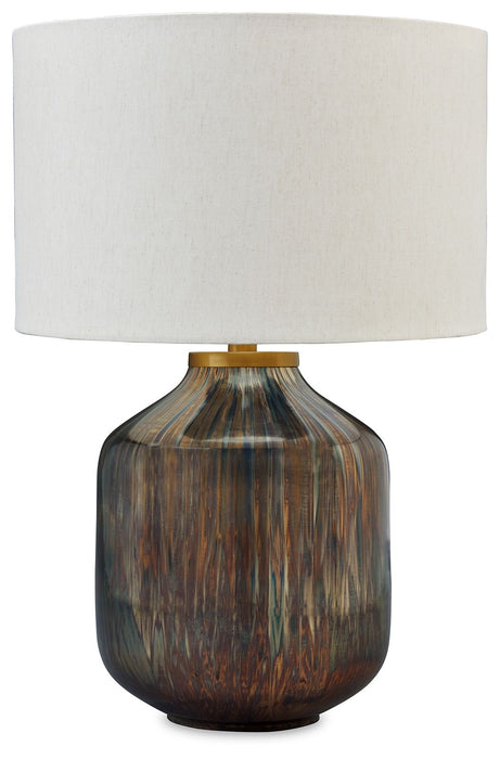 Jadstow - Black / Silver Finish - Glass Table Lamp Sacramento Furniture Store Furniture store in Sacramento