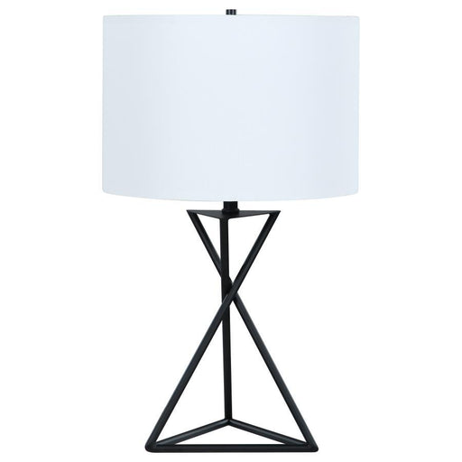 Mirio - Drum Table Lamp - White And Black Sacramento Furniture Store Furniture store in Sacramento