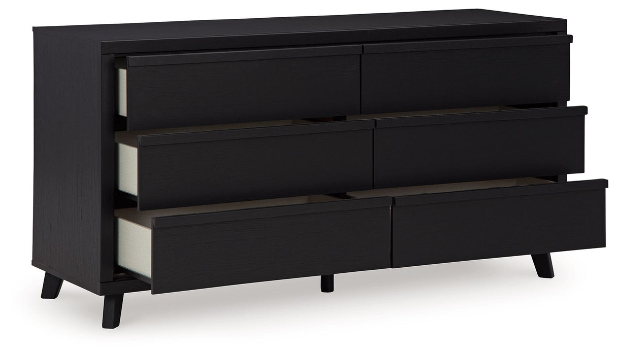 Danziar - Black - Six Drawer Dresser Sacramento Furniture Store Furniture store in Sacramento