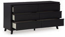 Danziar - Black - Six Drawer Dresser Sacramento Furniture Store Furniture store in Sacramento