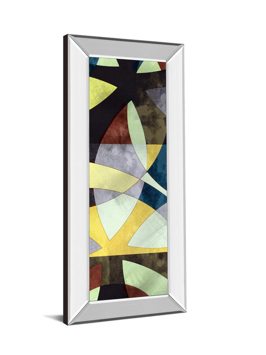 Elliptic Path I By James Burghardt - Mirror Framed Print Wall Art - Yellow