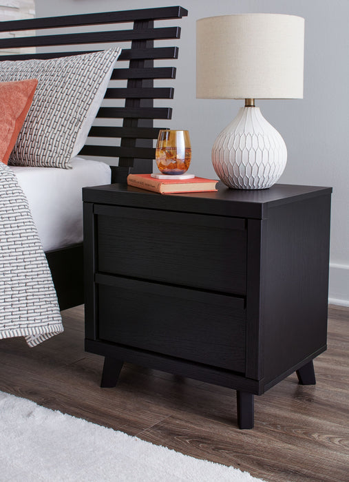 Danziar - Black - Two Drawer Night Stand Sacramento Furniture Store Furniture store in Sacramento