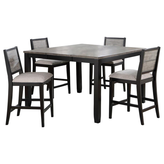 Elodie - 5 Piece Counter Height Dining Table Set With Extension Leaf - Gray And Black Sacramento Furniture Store Furniture store in Sacramento