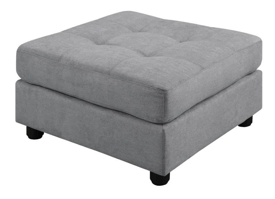 Claude - Tufted Cushion Back Ottoman - Dove Sacramento Furniture Store Furniture store in Sacramento