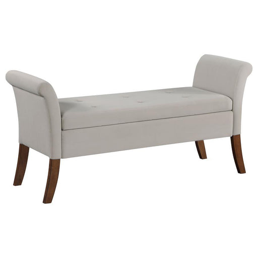 Farrah - Upholstered Rolled Arms Storage Bench Sacramento Furniture Store Furniture store in Sacramento