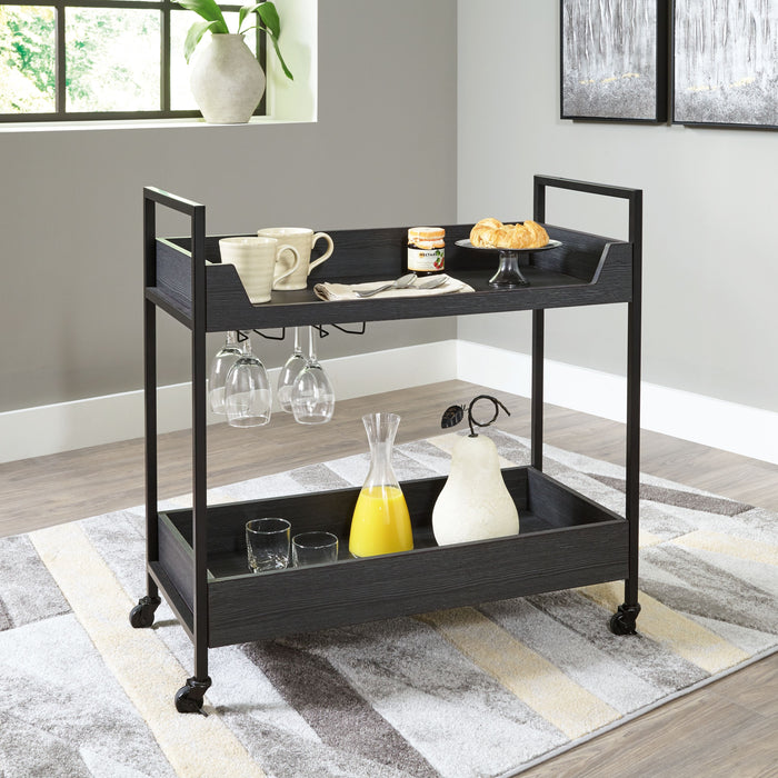 Yarlow - Black / Gray - Bar Cart Sacramento Furniture Store Furniture store in Sacramento