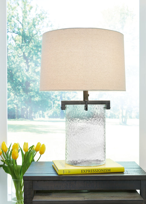 Fentonley - Clear / Antique Black - Glass Table Lamp Sacramento Furniture Store Furniture store in Sacramento