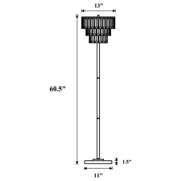 Anya - Metal Base Floor Lamp - Chrome And Crystal Sacramento Furniture Store Furniture store in Sacramento