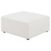 Freddie - Upholstered Square Ottoman - Pearl Sacramento Furniture Store Furniture store in Sacramento