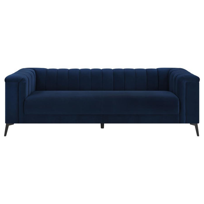 Chalet - Tuxedo Arm Sofa - Blue Sacramento Furniture Store Furniture store in Sacramento