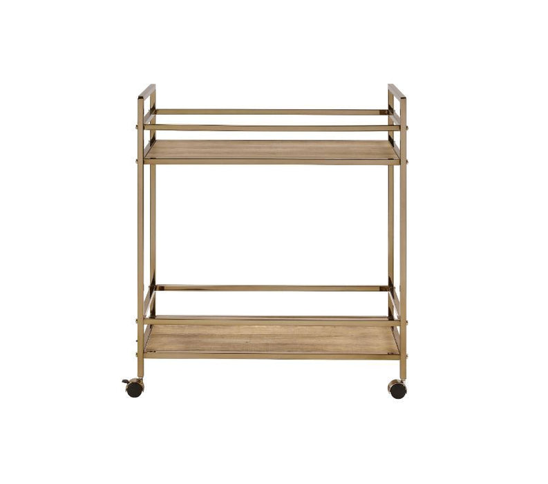 Barb - Serving Cart - Natural & Champagne Finish Sacramento Furniture Store Furniture store in Sacramento