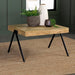 Avery - Rectangular Coffee Table With Metal Legs - Natural And Black Sacramento Furniture Store Furniture store in Sacramento