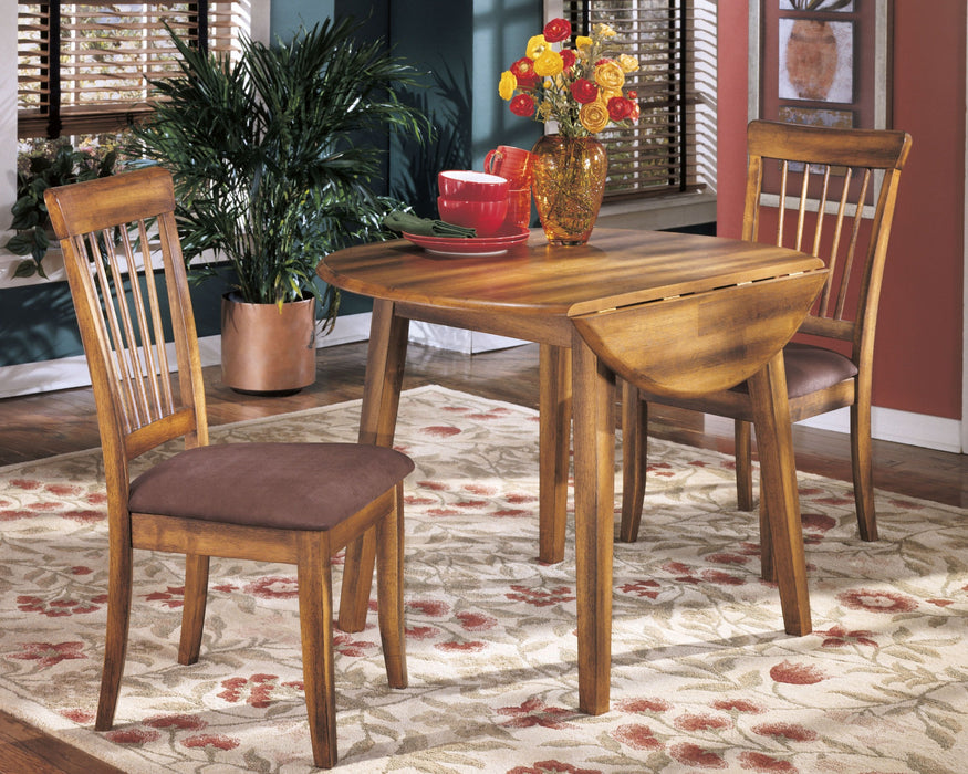 Berringer - Rustic Brown - Round Drm Drop Leaf Table Sacramento Furniture Store Furniture store in Sacramento