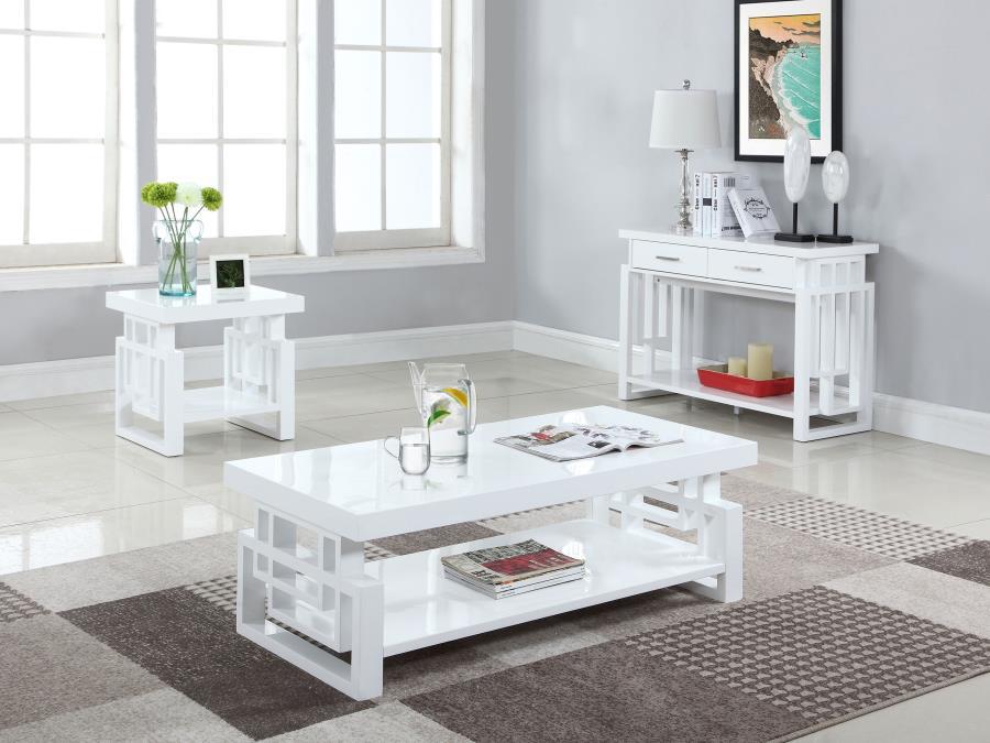 Schmitt - Rectangular End Table - High Glossy White