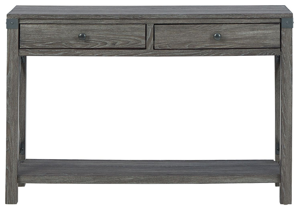 Freedan - Grayish Brown - Console Sofa Table Sacramento Furniture Store Furniture store in Sacramento