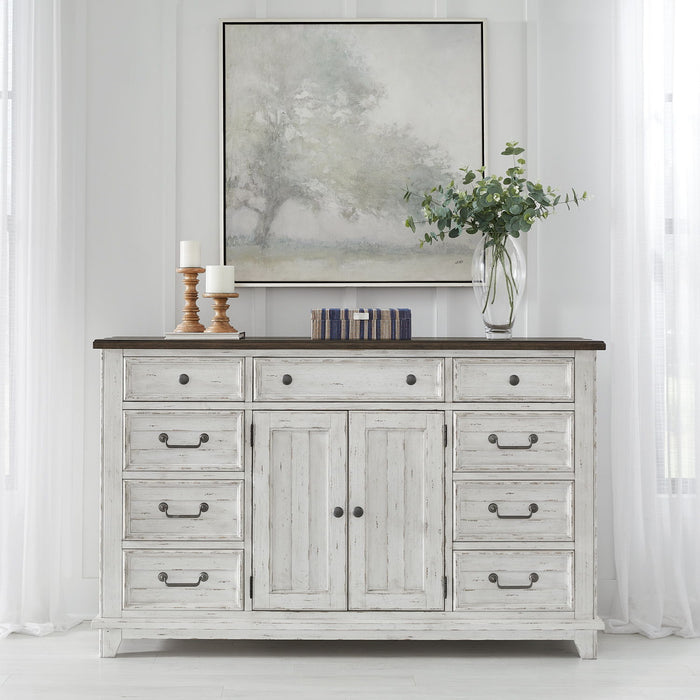 River Place - 2 Door 9 Drawer Dresser - White