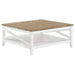 Maisy - Square Wooden Coffee Table With Shelf - Brown And White Sacramento Furniture Store Furniture store in Sacramento