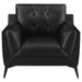 Moira - Upholstered Tufted Chair With Track Arms - Black Sacramento Furniture Store Furniture store in Sacramento