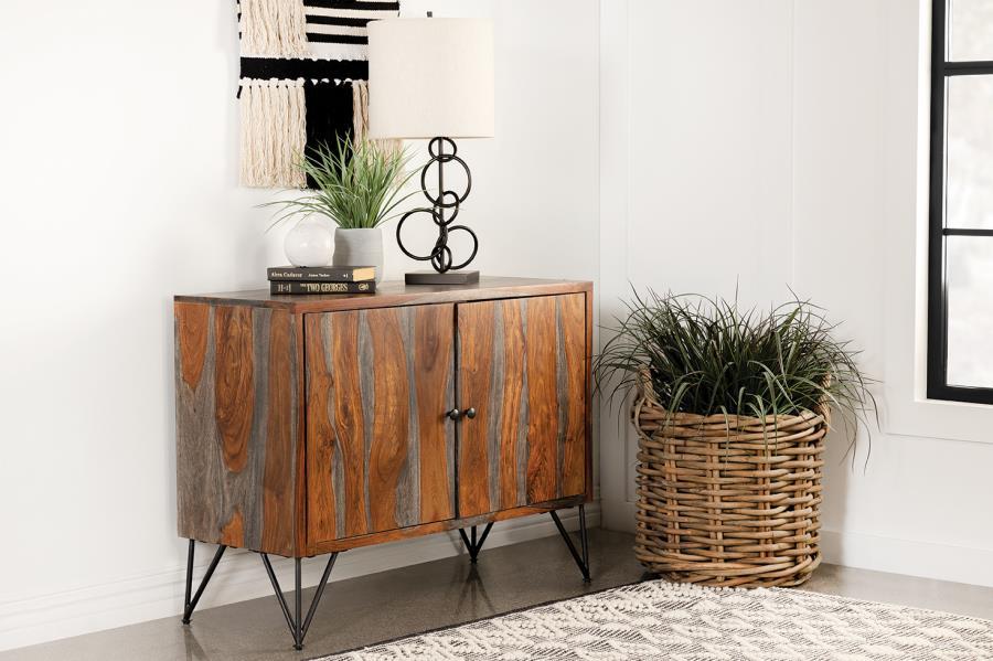 Macon - 2-Door Accent Cabinet - Sheesham Gray Sacramento Furniture Store Furniture store in Sacramento