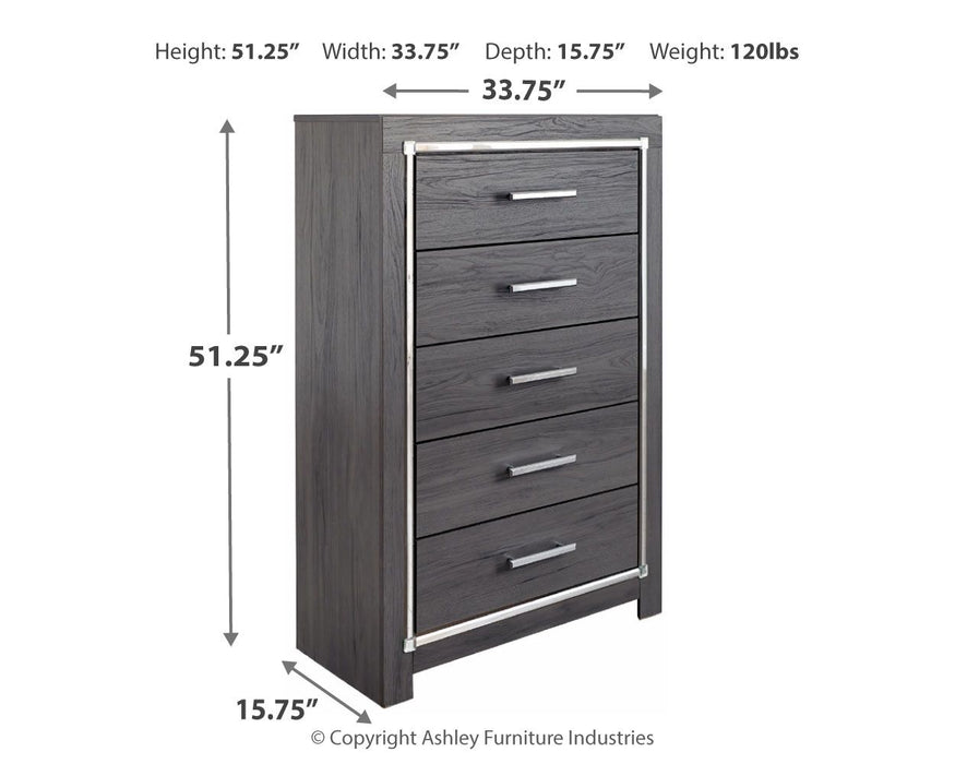 Lodanna - Gray - Five Drawer Chest