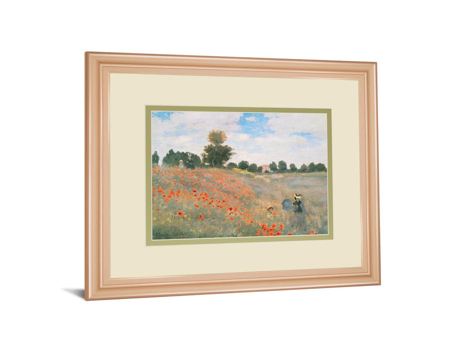 Wild Poppies, Near Argenteuil By Claude Monet - Framed Print Wall Art - Orange
