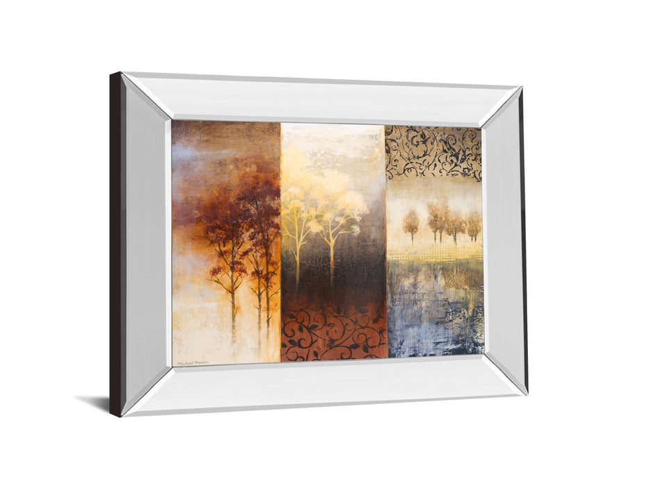 Lost In Trees I By Michael Marcon - Mirror Framed Print Wall Art - Yellow